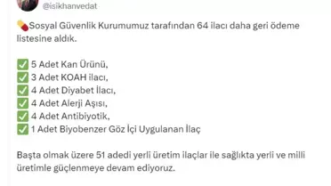 64 Yeni İlaç Geri Ödeme Listesinde