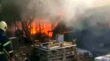 İnegöl'de Bağ Evi Yangını
