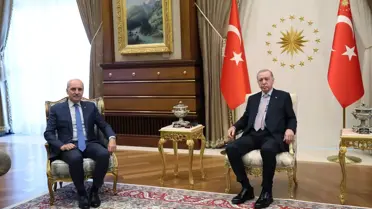 Cumhurbaşkanı Erdoğan, TBMM Başkanı Kurtulmuş'u kabul etti