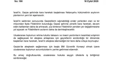 Dışişleri Bakanlığı'ndan İsrail Açıklaması