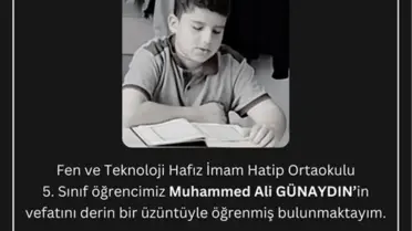 Evde baygın bulunan 5. sınıf öğrencisi Muhammed Ali hayatını kaybetti