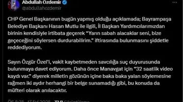 Özdemir'den Özel'e Yanıt