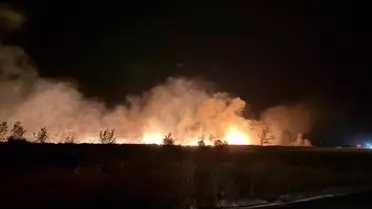 Keşan'da Buğday Tarlasında Yangın