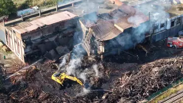 Samsun'da Kereste Fabrikası Yangını