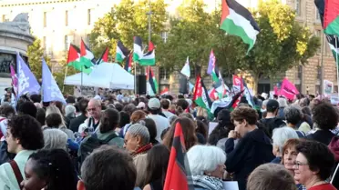 Paris'te Gazze Protestosu