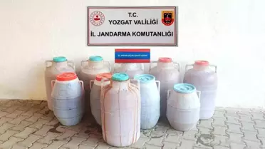 Sorgun'da 471 Litre Kaçak İçki Ele Geçirildi