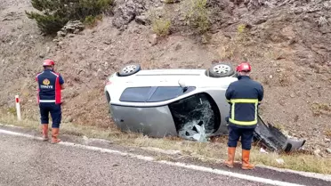 Kastamonu'da Takla Atan Araçta 2 Yaralı