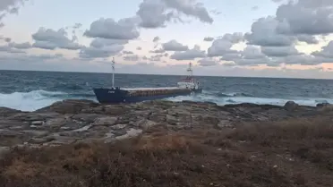 Kefken'de Gemi Karaya Oturdu