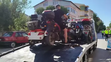 Osmancık'ta 15 Motosiklet Trafikten Men Edildi