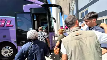 Bingöl Otogarında Öğrenci Yoğunluğu