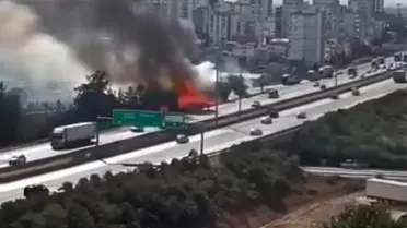 Adana'da Otoyol Kenarında Yangın