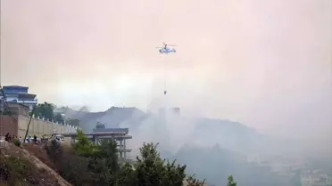 Alanya'da Yangınla Mücadele Devam Ediyor