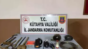 Gediz'de İzinsiz Kazı Yapan 6 Şüpheli Yakalandı