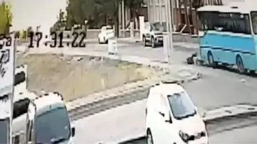 Erzurum'da Bisikletli Çocuğa Otobüs Çarptı