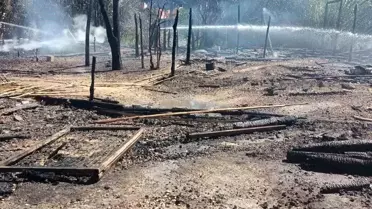 Karataş'ta Tarım İşçileri Çadırında Yangın