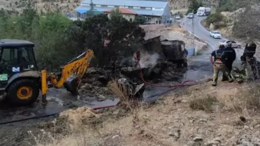 Bir söndü, bir yandı! Aynı tırda peş peşe iki yangın