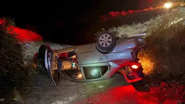 Çorum'da Köprüden Uçan Araçta 2 Yaralı