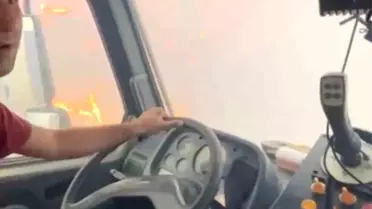 Alevlerin arasında dehşeti yaşadılar! İşte o anlar