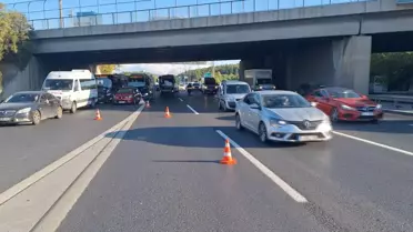 TEM Otoyolu'nda Kaza: Afgan Şoför Yaralandı