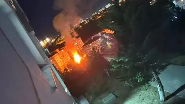 Gölbaşı'nda Kamyon Yangını