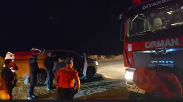 Silvan'da Yangın Müdahalesi Devam Ediyor