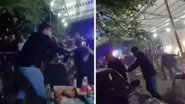 En mutlu günlerinde başlarına gelene bakın! Masalar, sandalyeler havada uçuştu