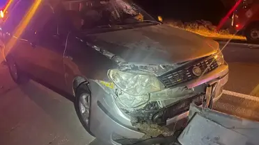 Alkollü Sürücü Refüje Çarptı