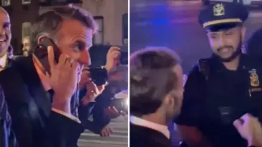 ABD'de aracı durdurulan Macron, Trump'ı aradı