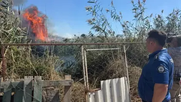 Antalya'da Sazlık Yangınına Müdahale