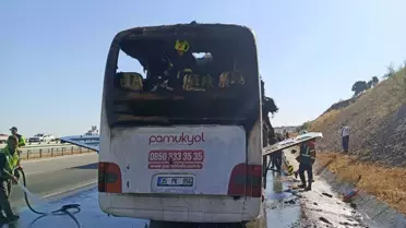 Köşk'te Otobüs Yangını: 28 Yolcu Tahliye Edildi