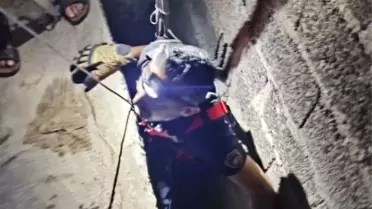 Havalandırma Boşluğuna Düşen Kedi İtfaiye Tarafından Kurtarıldı