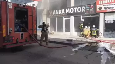 Kırıkkale'de Motosiklet İşletmesinde Yangın