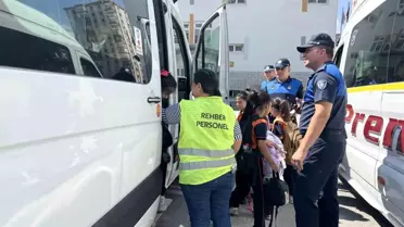 Kayseri'de Okul Servislerine Denetim Yapıldı