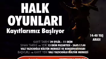 Aydın'da Halk Oyunları Eğitimi İçin Kayıtlar Başlıyor