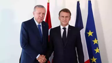 Cumhurbaşkanı Erdoğan, Fransa Cumhurbaşkanı Macron ile görüştü