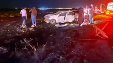 Hilvan'da takla atan otomobilde 3 kişi yaralandı