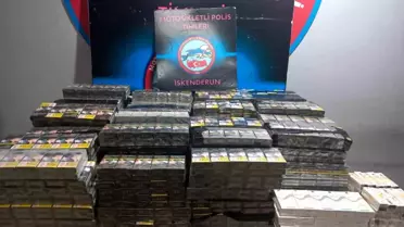 İskenderun'da 2.950 Paket Kaçak Sigara Ele Geçirildi