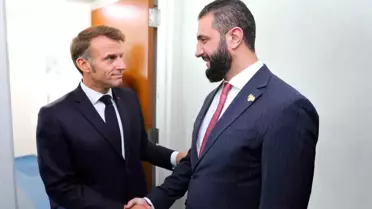 Eş-Şara ve Macron ABD'de Görüştü