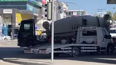 Ankara'da Beton Mikseri Yayaya Çarptı