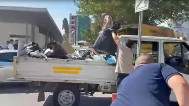 Karşıyaka'da Çöpler Toplandı