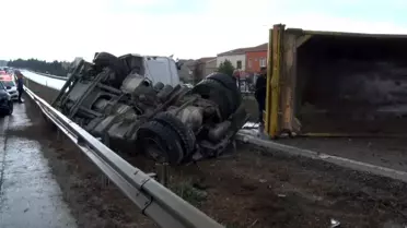 Büyükçekmece'de Kamyon Devri
