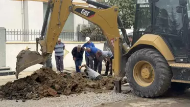 Darıca'da Altyapı Çalışmasında Doğal Gaz Borusu Delindi