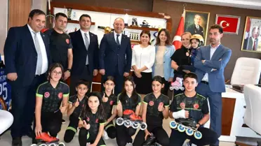 Speed Skating spor kulübü yönetiminden Çakmur'a ziyaret