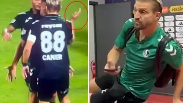 Takım arkadaşını tokatladı! Herkesin özür beklediği Caner'in maçtan sonra yaptığına bakın