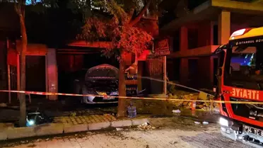 Bahçelievler'de oto dükkanında yangın