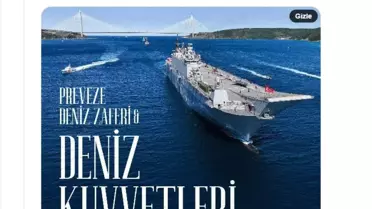 Deniz Kuvvetleri Günü ve Preveze Zaferi Kutlandı