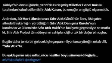 Emine Erdoğan'dan 'Sıfır Atık' projesinin yıl dönümüne ilişkin paylaşım