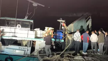 Samsun'da balıkçı teknesinde patlama: 4 yaralı