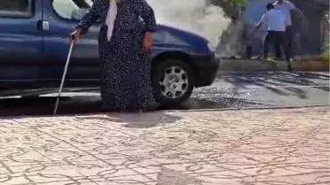 Çınar'da Araç Yangını: Yaşlı Kadın Kurtarıldı