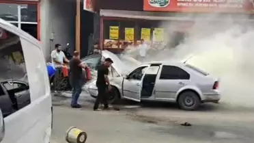 Adana'da Otomobil Yangını